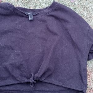 black forever 21 crop top